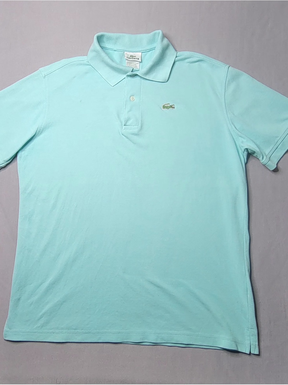 Lacase women polo shirt shorts sleeve color mint size 4